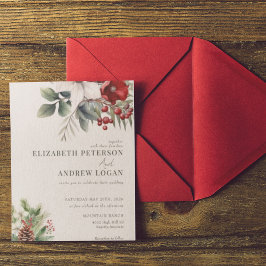 Invitación Christmas Winter Floral | Christmas Wedding