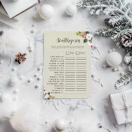 Invitación Christmas Winter Scattergories Bridal Shower Game 