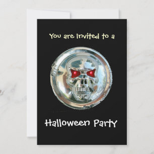 INVITACIÓN CHROME SKULL HALLOWEEN PARTY