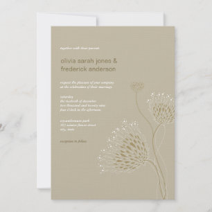 Invitación Chrysanthemum Flowers Floral Elegante Boda de Moda