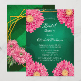 Invitación Chrysanthemums Geométricos Ducha de novias
