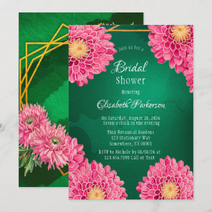 Invitación Chrysanthemums Geométricos Ducha de novias