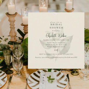 Invitación Chubasquero crema moderna de ducha de novia con ve