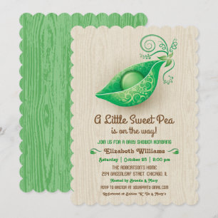 Invitación Chubby Baby Shower de Una Pequeña Sweet Pea