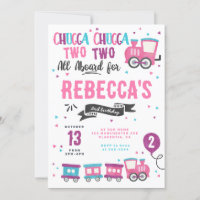 Chugga Chugga Choo Chica Tren Fiesta de cumpleaños
