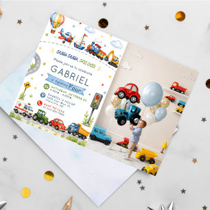 Invitación Chugga Chugga, Choo Choo! Cumpleaños de Transporte