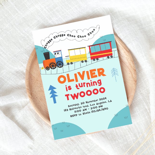 Invitación Chugga Chugga Choo Choo Train Boy segundo cumpleañ (Subido por el creador)