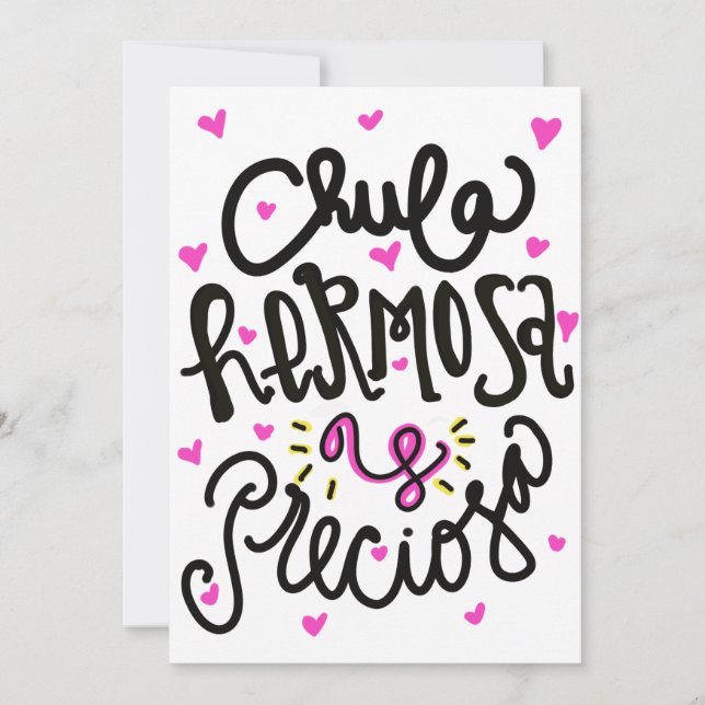 Invitación Chula hermosa y  (Anverso)