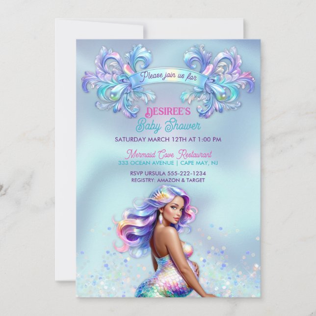 Invitación Chupacabras Mamá Embarazo Fiesta de Bebé (Anverso)