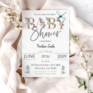 Invitación Chupacabras Niña Baby Shower