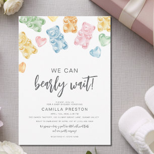 Invitación Chupachups de Acuarela para Baby Shower