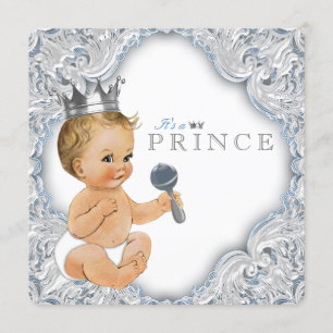 Invitación Chupete Azul Principe Baby Shower