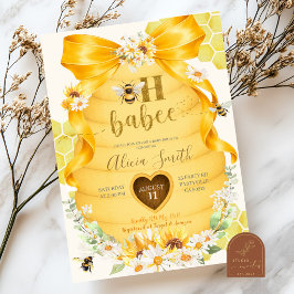 Invitación Chupete Daisy Sunflower Oh Babee Baby Shower