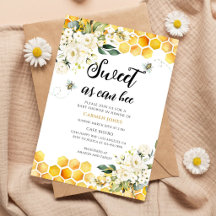 Chupete de abeja floral para baby shower sin géner