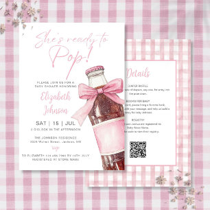 Invitación Chupete de Botella de Refresco Rosa Todo Incluido