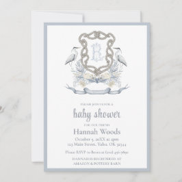 Invitación Chupete de cuerda Heron para baby shower