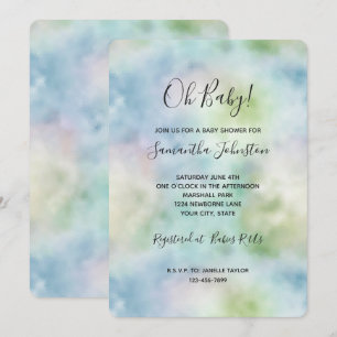 Invitación Chupete de Fiesta de Bebé Aqua Azul Menta