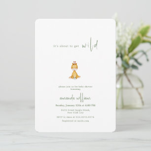 Invitación Chupete de jirafa safari salvaje minimalista moder