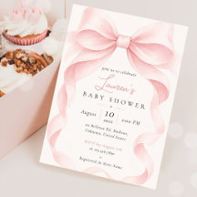 Chupete de lazo rosa Baby Shower