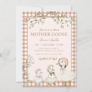 Invitación Chupete de Madre Oca Neutral en cuanto al Género