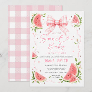 Invitación Chupete de Sandía de Verano para Baby Shower