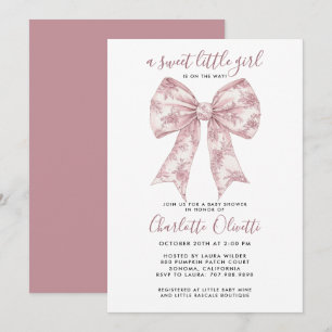 Invitación Chupete de toile para baby shower
