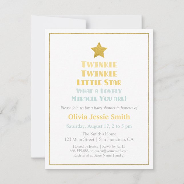 Invitación Chupete Duende Moderno Baby Shower (Anverso)