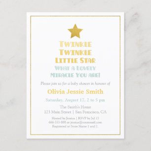 Invitación Chupete Duende Moderno Baby Shower