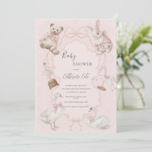 Invitación Chupete Elegante Oso Fantasía Baby Shower
