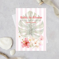 Chupete en Flor Hibisco de Palma Raya Baby Shower
