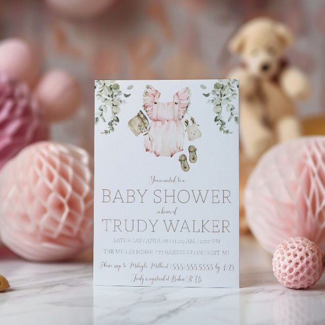 Invitación Chupete Romper Boho Baby Shower (Subido por el creador)