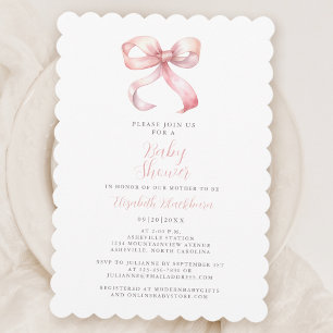 Invitación Chupete Rosa Bebé Niña Cumpleaños Coqueta Femenina