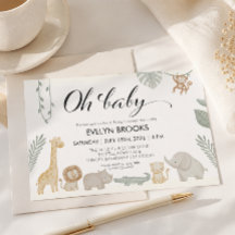Chupete Safari para Baby Shower de género neutral
