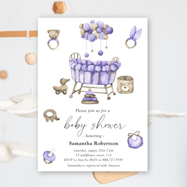 Invitación Chupeteador móvil para bebés de género neutral (Subido por el creador)