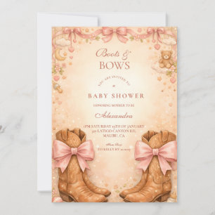 Invitación Chupetes y lazos para baby shower
