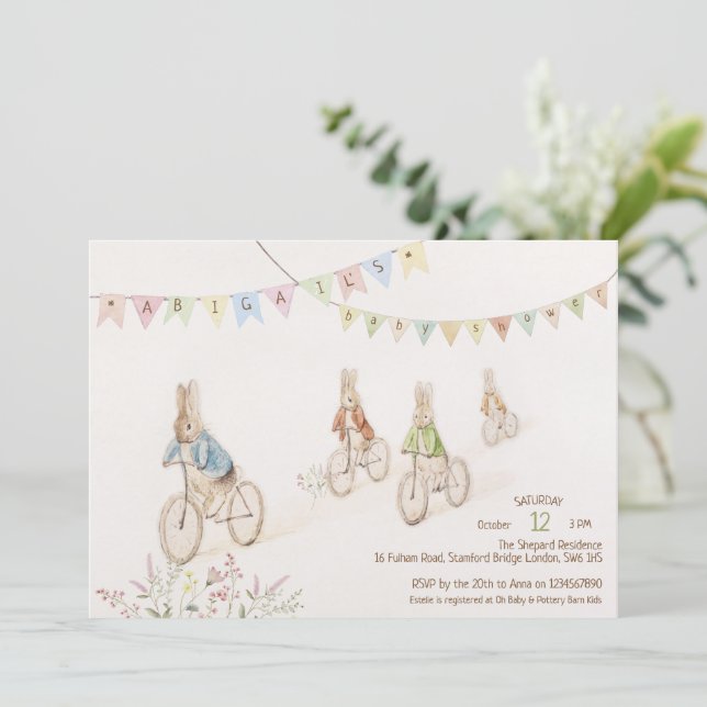 Invitación Chupetón de bebé neutro en género (Anverso de pie)