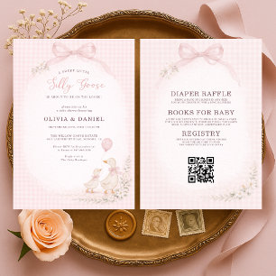 Invitación Chupetón de ganso tonto para parejas Baby Shower