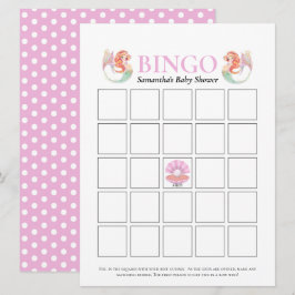 Invitación Chupetón de sirena bajo el mar puntos Bingo