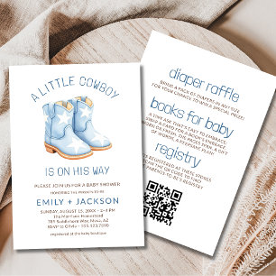 Invitación Chupetón de vaquero para parejas y baby shower