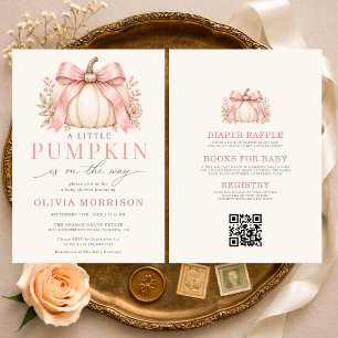 Invitación Chupetón Rosa Todo en Uno para Baby Shower de Cala
