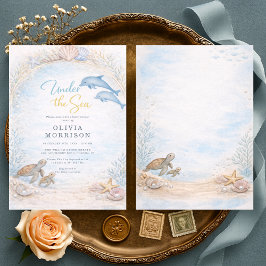 Invitación Chupinada de Baby Shower Bajo el Mar