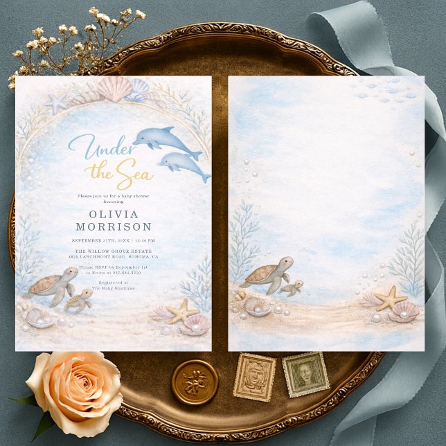 Invitación Chupinada de Baby Shower Bajo el Mar (Subido por el creador)