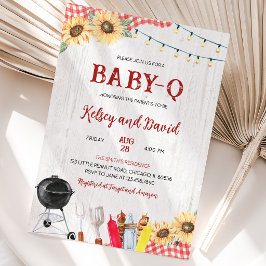 Invitación Chupinada de Baby Shower de Barbacoa Neutro en Gén