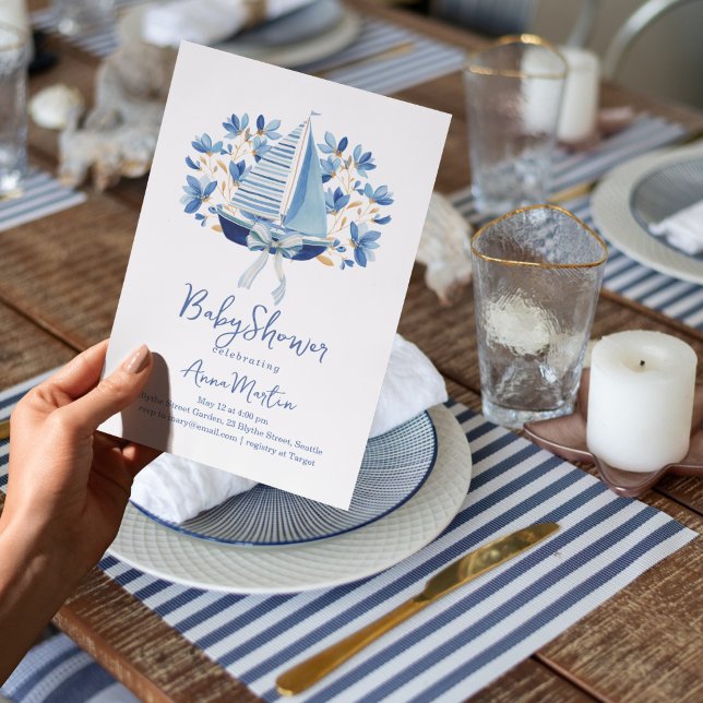 Invitación Chupinada de Barcos y Lazos Azules (Subido por el creador)