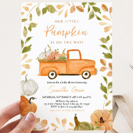 Invitación Chupinada de bebé de calabaza neutra en cuanto al