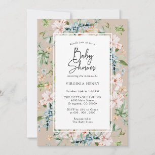 Invitación Chupinada de bebé elegante sin distinción de géner