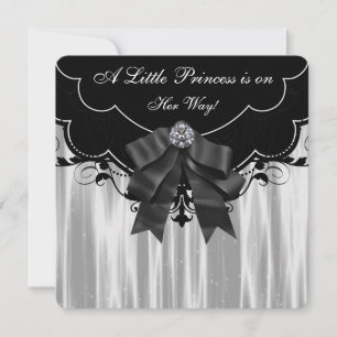Invitación Chupinada de bebé en blanco y negro
