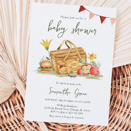 Invitación Chupinada de bebé picnic neutral en cuanto al géne