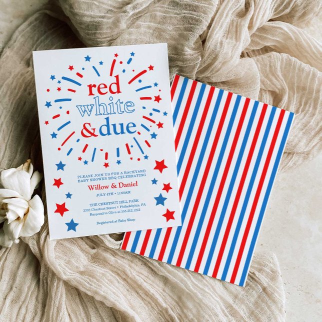 Invitación Chupinada de bebé Rojo Blanco y Debida (Subido por el creador)