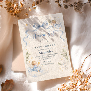Invitación Chupinada de Cherubín Azul Enviado por el Cielo